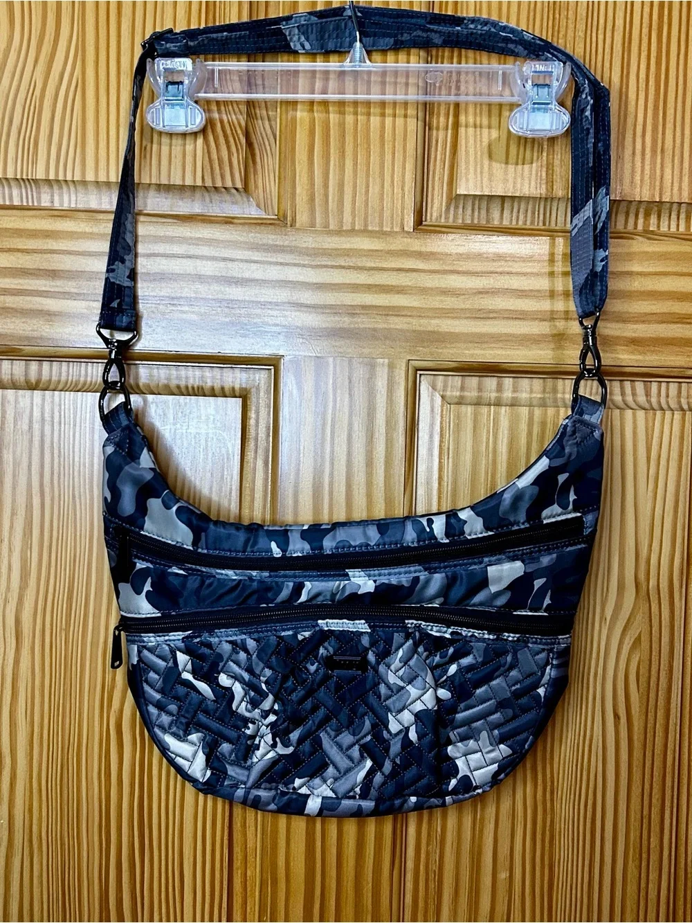lug Quilted Gray Camo Crossbody Bag